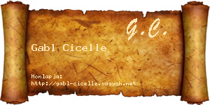 Gabl Cicelle névjegykártya